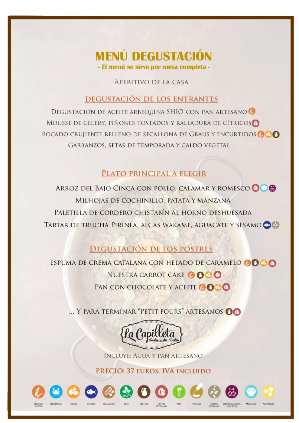 Vista previa de la primera página del Menú degustación